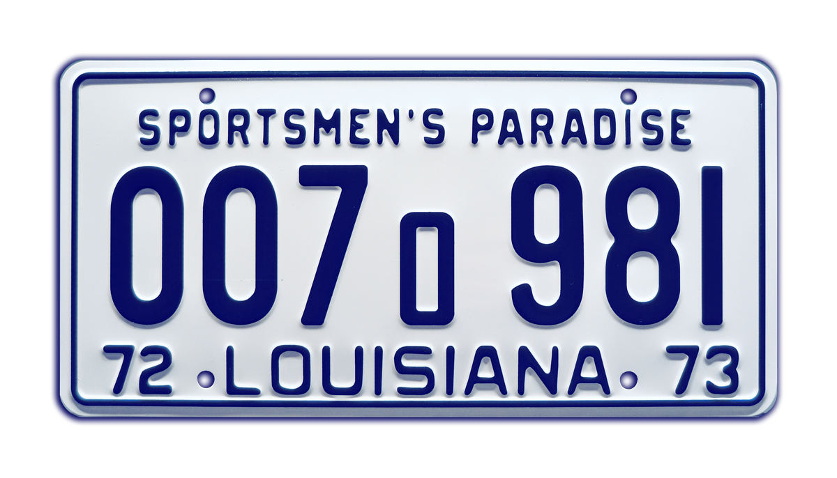 Louisiana 6x12 Targa 1975 Shark Autopsy PARADISO DI SPORTSMAN Auto Tag  Replica Prop Sign -  Italia