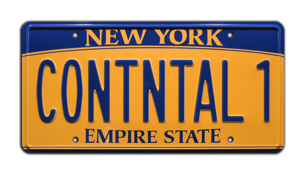 CONTNTAL 1 prop plate movie memorabilia from John Wick: Chapter 2 starring Ian McShane