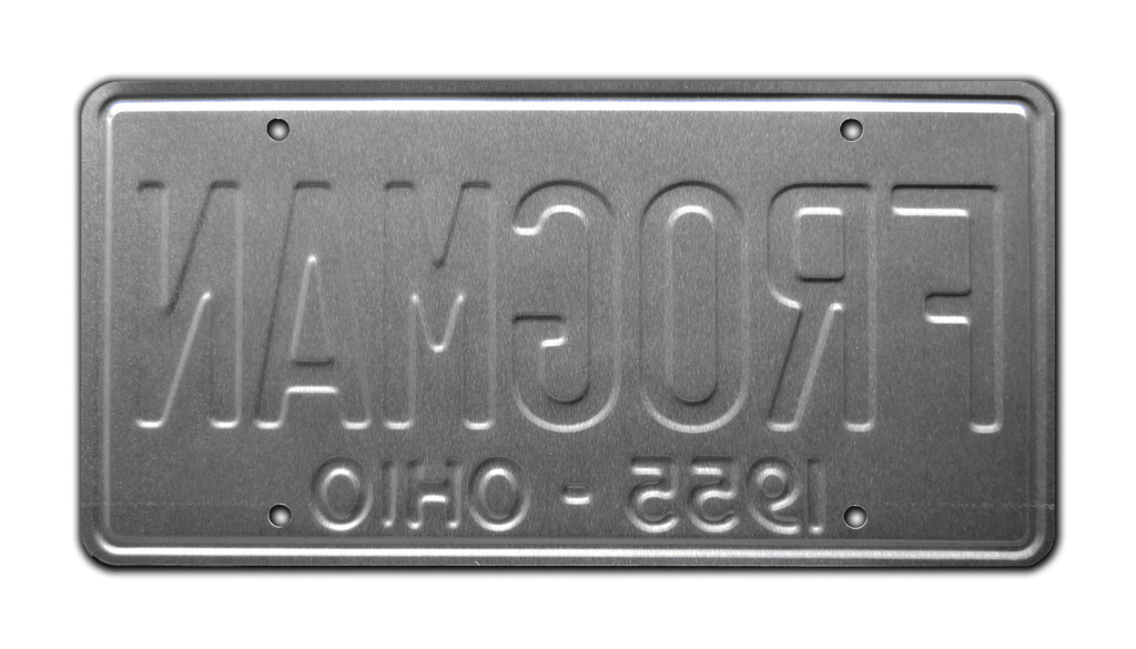 FROGMAN Metal Stamped Vanity License Plate Celebrity Machines frogman-metal-stamped-vanity-license-plate-celebrity-machines