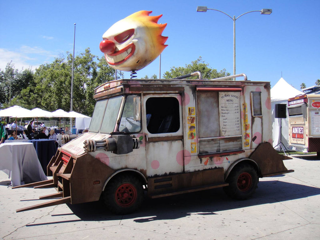 TV collectible man cave décor from Twisted Metal starring Neve Campbell