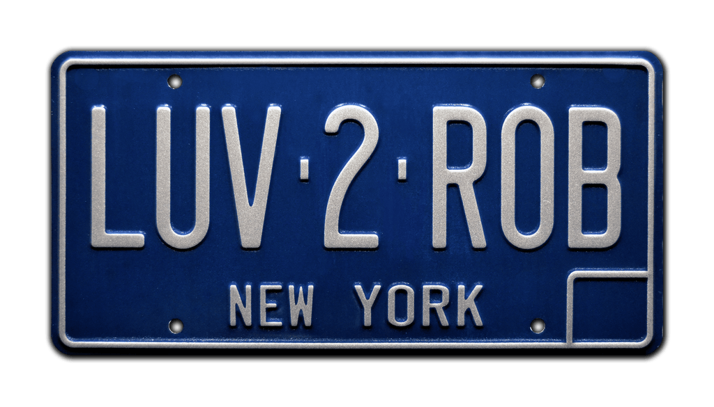 LUV-2-ROB prop plate movie memorabilia from Minions starring Steve Carell