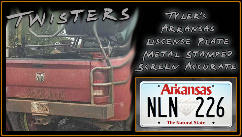 NLN 226 license plate on the Dodge 3500 Dually driven by Tyler