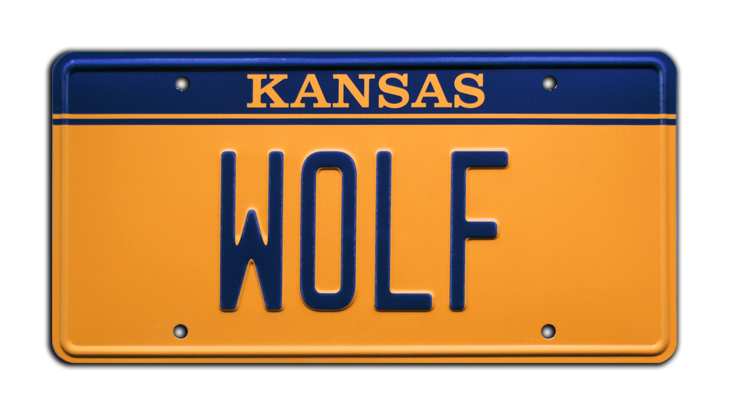 WOLF prop plate movie memorabilia from Planes, Trains and Automobiles starring Steve Martin