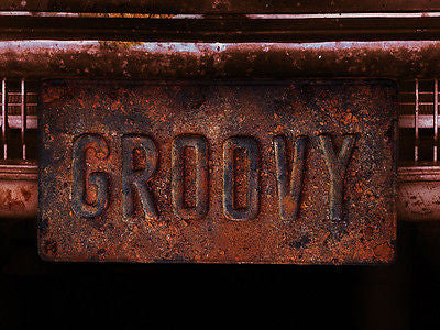GROOVY license plate on Ash Williams' 1973 Oldsmobile Delta 88 from Ash vs Evil Dead 