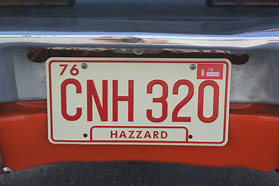Georgia CNH 320 license plate on General Lee from Dukes of Hazzard