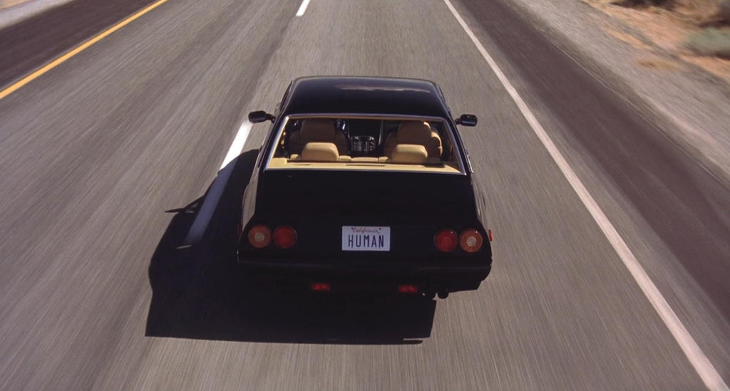 HUMAN license plate on the 1987 Ferrari 412 from Daft Punk's Electroma