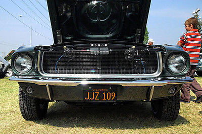 JJZ 109 license plate on Steve McQueen's 1968 Ford Mustang from Bullitt