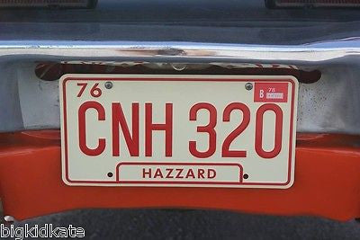 CNH 320 license plate on General Lee from Dukes of Hazzard