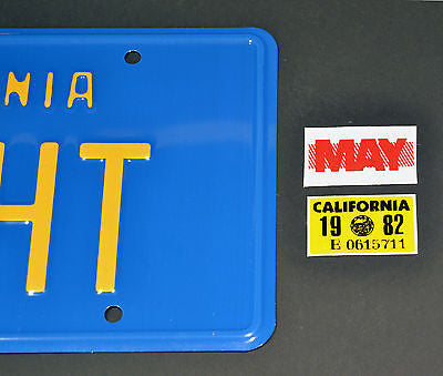 Knight Rider reflective registration sticker set from KITT metal art license plate for home décor