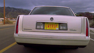 LWYRUP license plate on Saul Goodman's 1997 Cadillac from Breaking Bad