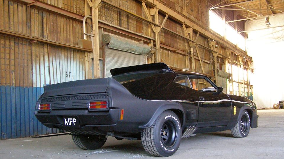 MFP license plate on the Ford Falcon from Mad Max