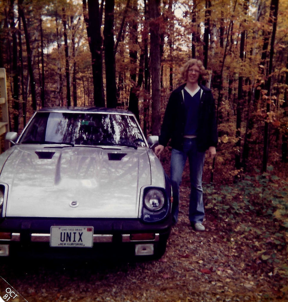 UNIX license plate on the Datsun 280ZX