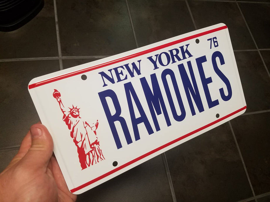 The Ramones | Punk Rock RAMONES | Metal Stamped Vanity License