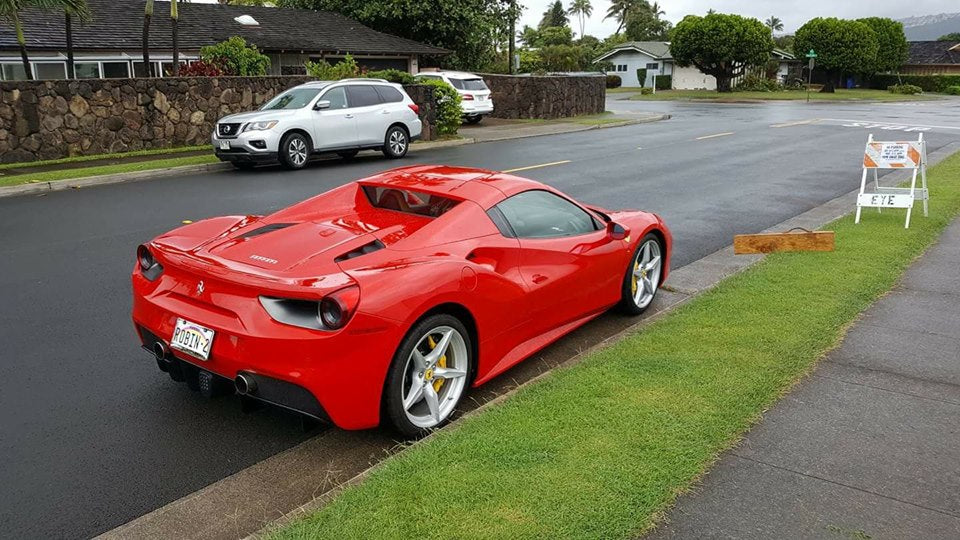 ROBIN-2 license plate on Jay Hernandez's Ferrari from Magnum PI